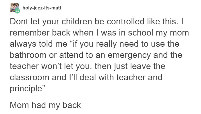 People Can't Believe The Shocking Note This Teacher Gave To A Kid After They Asked For A Permission To Go To The Bathroom People Can't Believe The Shocking Note This Teacher Gave To A Kid After They Asked For A Permission To Go To The Bathroom