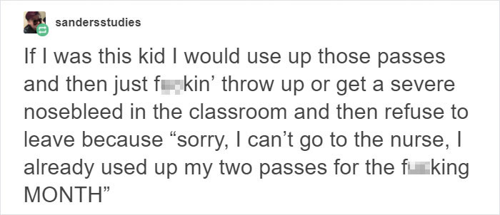 People Can't Believe The Shocking Note This Teacher Gave To A Kid After They Asked For A Permission To Go To The Bathroom