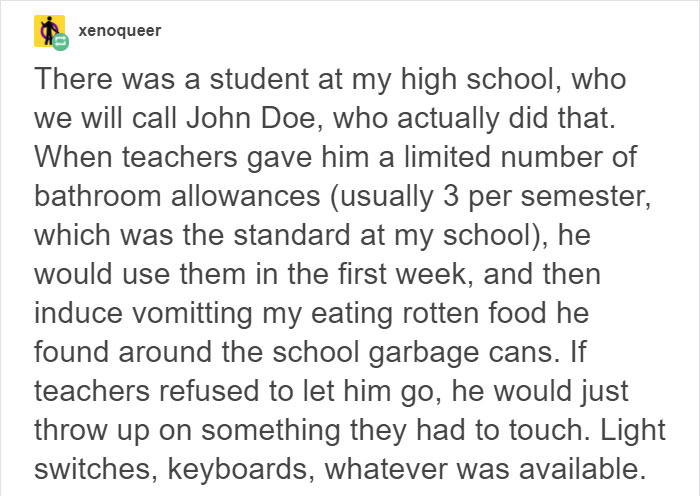 People Can't Believe The Shocking Note This Teacher Gave To A Kid After They Asked For A Permission To Go To The Bathroom People Can't Believe The Shocking Note This Teacher Gave To A Kid After They Asked For A Permission To Go To The Bathroom