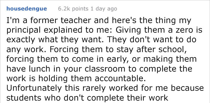 Teacher Says She Got Fired For Giving Zeroes To Students That Did Not Turn In Their Work, And It Escalated Quickly Teacher Says She Got Fired For Giving Zeroes To Students That Did Not Turn In Their Work, And It Escalated Quickly