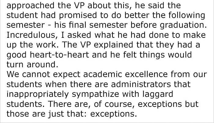 Teacher Says She Got Fired For Giving Zeroes To Students That Did Not Turn In Their Work, And It Escalated Quickly Teacher Says She Got Fired For Giving Zeroes To Students That Did Not Turn In Their Work, And It Escalated Quickly