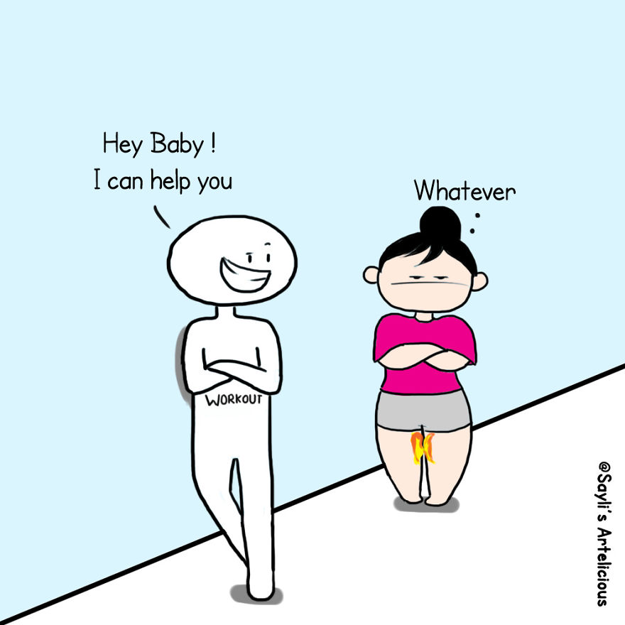 5+ Funny Illustrations Showing How Its Difficult To Have Big Thighs