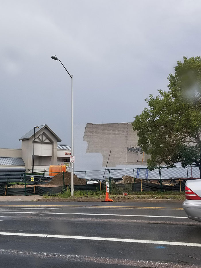 The Paint On This Building Is The Same Shade As The Sky