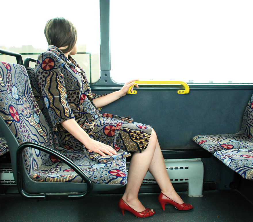 People Probably Weren't Expecting To See This Case Of Perfect Urban Camouflage When They Took Public Transport