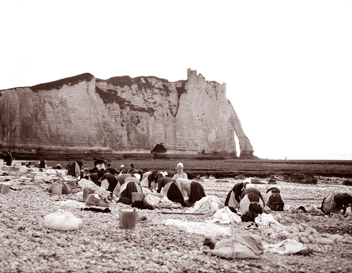 Laundry On The Beach, Étretat, France