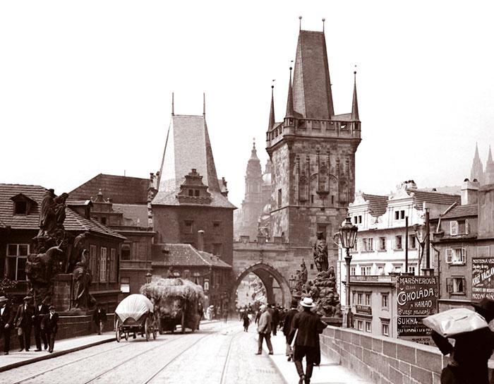 On The Charles Bridge, Prague, Czechoslovakia