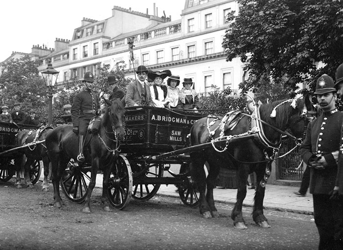 Horses, Carts, And Bobbies, England