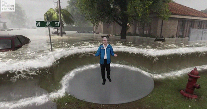 The Weather Channel Creates A Frightening Demonstration Of Hurricane Florence Using Augmented Reality