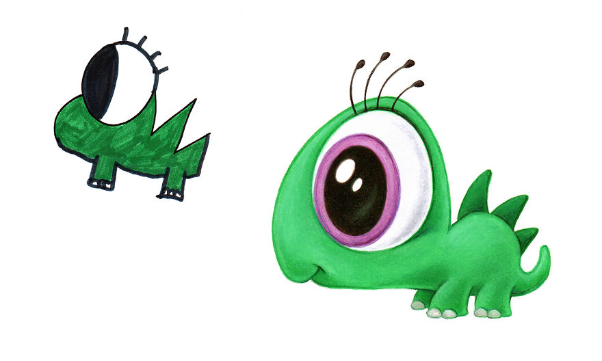 I Spent The Last 2 Years Drawing 300 Monsters Based On Kid Drawings