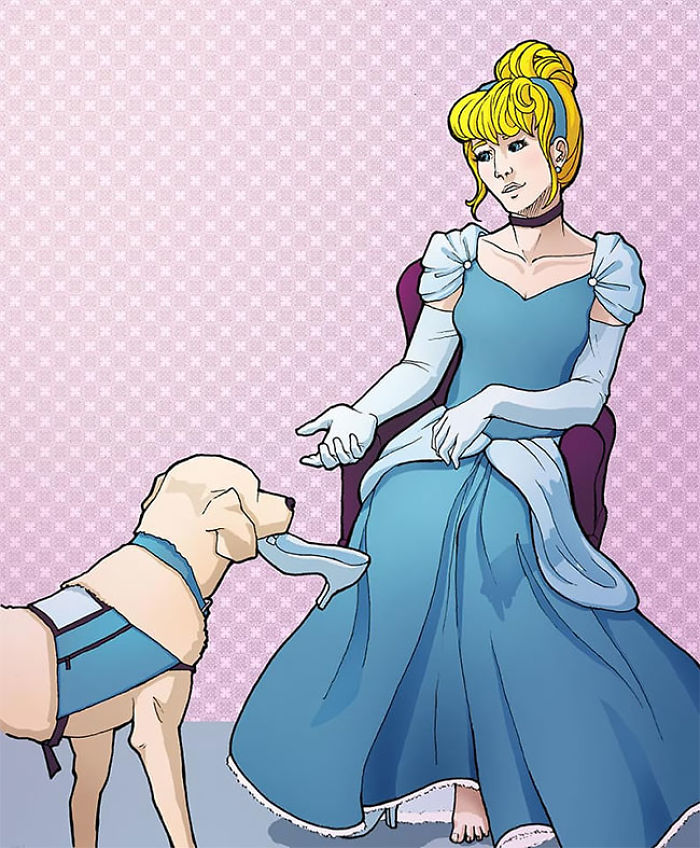 Artist Gives Disney Princesses Disabilities And Disorders To Advocate An Important Message