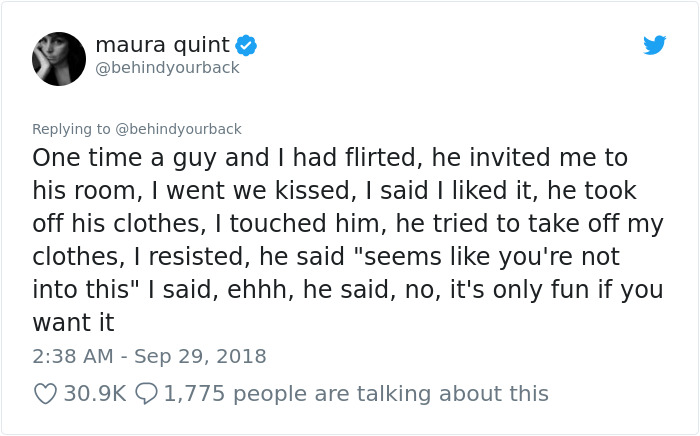 Woman Tweets About All The Times Men Didn't Rape Her To Teach A Lesson On Consent Woman Tweets About All The Times Men Didn't Rape Her To Teach A Lesson On Consent