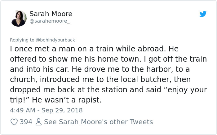Woman Tweets About All The Times Men Didn't Rape Her To Teach A Lesson On Consent Woman Tweets About All The Times Men Didn't Rape Her To Teach A Lesson On Consent