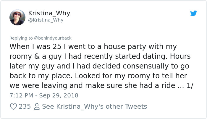 Woman Tweets About All The Times Men Didn't Rape Her To Teach A Lesson On Consent