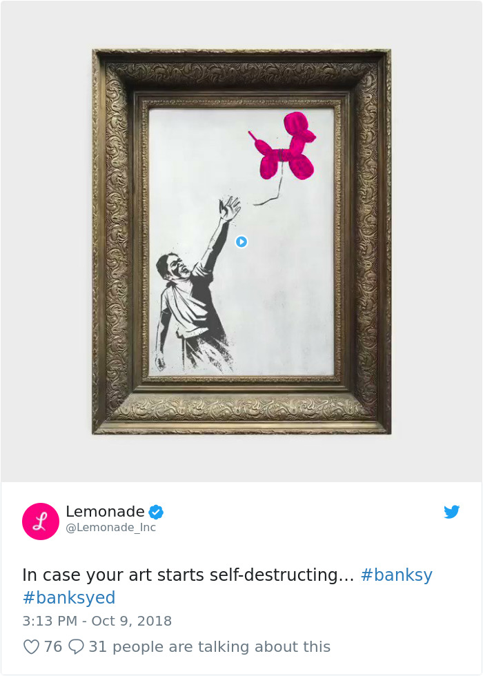 Banksy Artwork Shredded Itself Seconds After Being Sold For More Than 1 Million Dollars