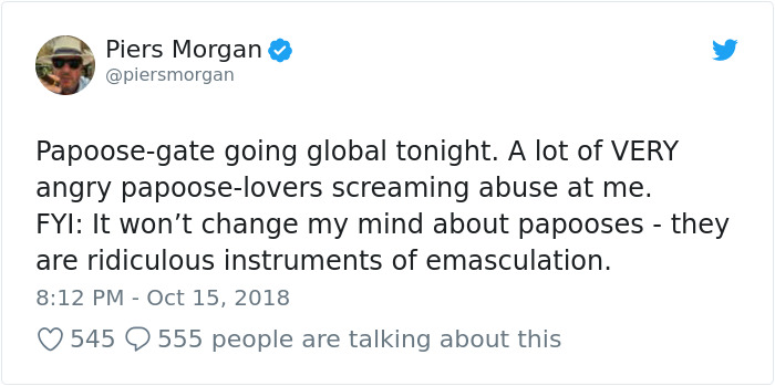 18 Best Responses To Piers Morgan Who Mocked Daniel Craig For Carrying His Baby In A 'Emasculating' Baby Carrier