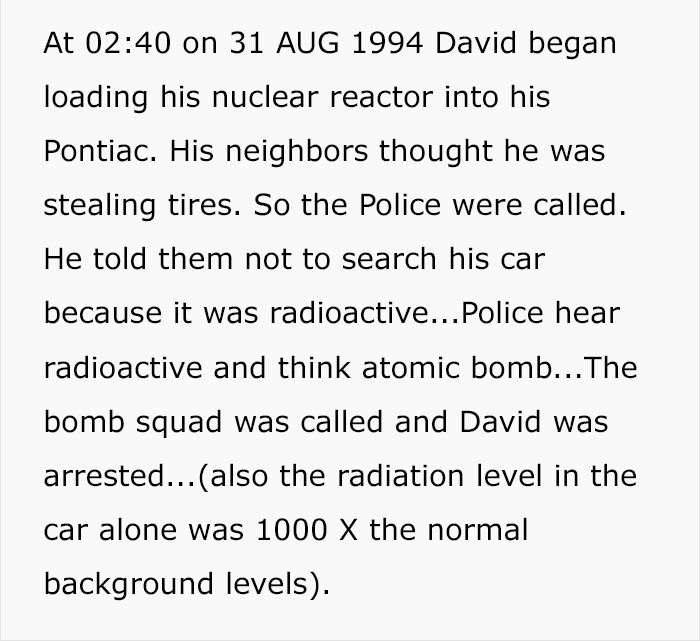 This 17 Y.O. Boy Scout Built A Nuclear Reactor In His Mom’s Backyard 20 Years Ago That Made The Neighborhood Radioactive
