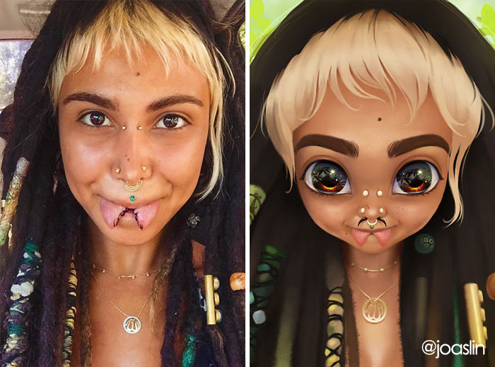 Artist Transforms People Into Adorable Cartoon Characters, And It's Crazy Cute- Disney Worthy? You Tell Me.