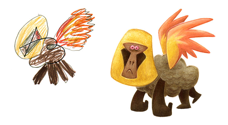 I Spent The Last 2 Years Drawing 300 Monsters Based On Kid Drawings
