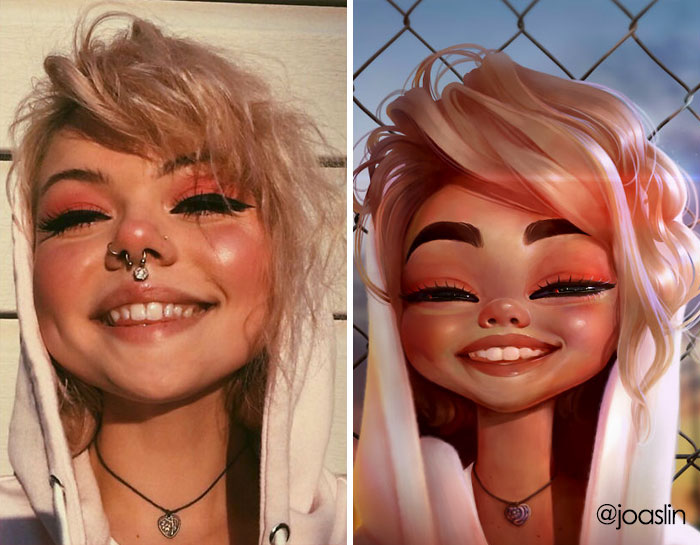 Artist Transforms People Into Adorable Cartoon Characters, And It's Crazy Cute- Disney Worthy? You Tell Me.