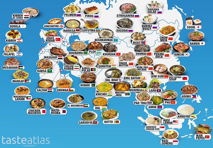 30 Maps Reveal The Tastiest Dishes Around The World 30 Maps Reveal The Tastiest Dishes Around The World
