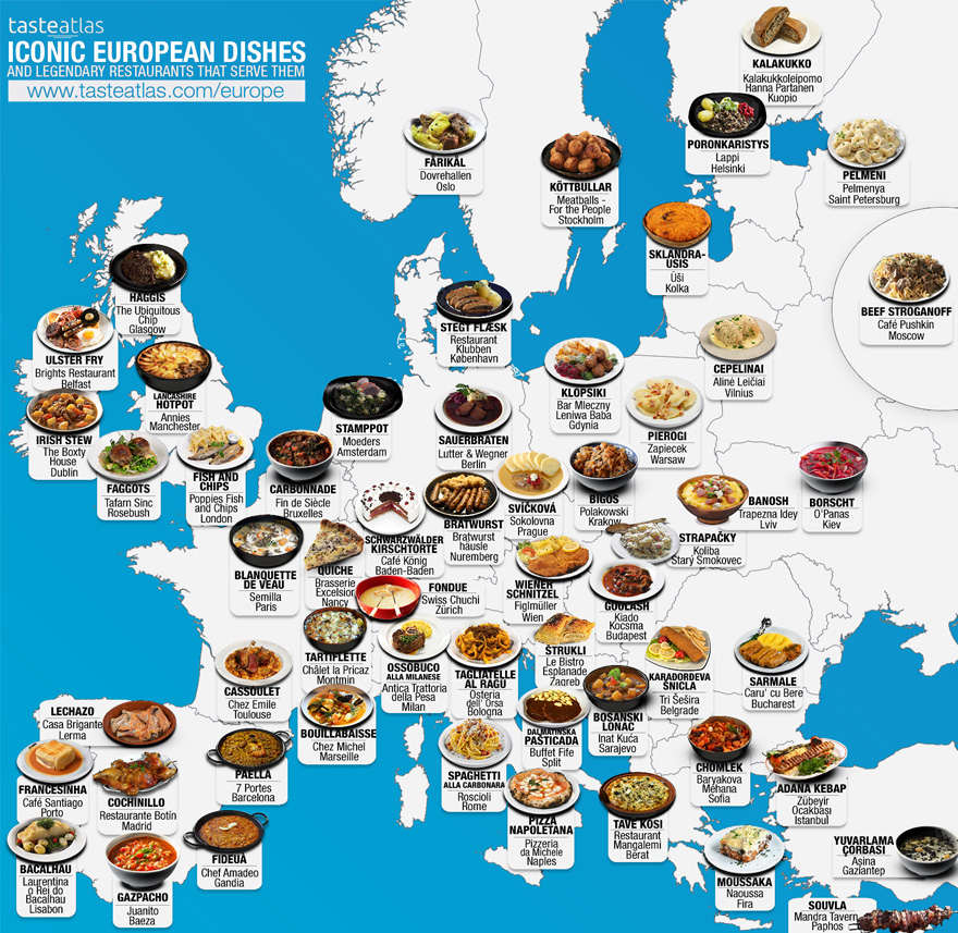 30 Maps Reveal The Tastiest Dishes Around The World 30 Maps Reveal The Tastiest Dishes Around The World