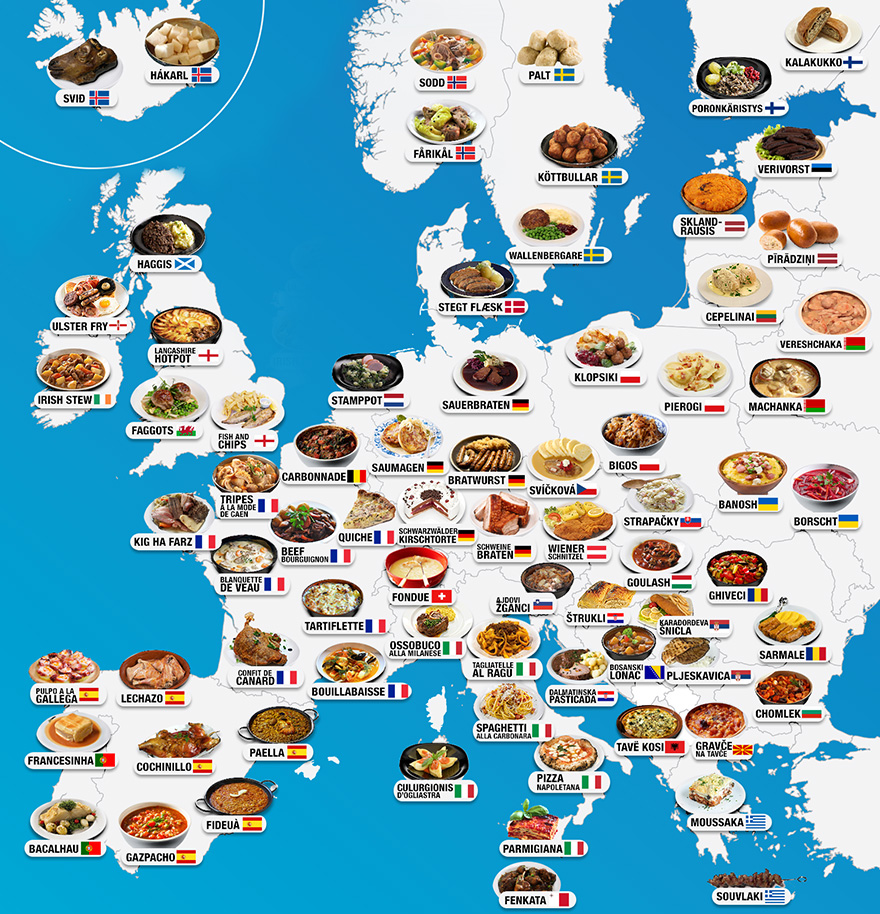 30 Maps Reveal The Tastiest Dishes Around The World 30 Maps Reveal The Tastiest Dishes Around The World