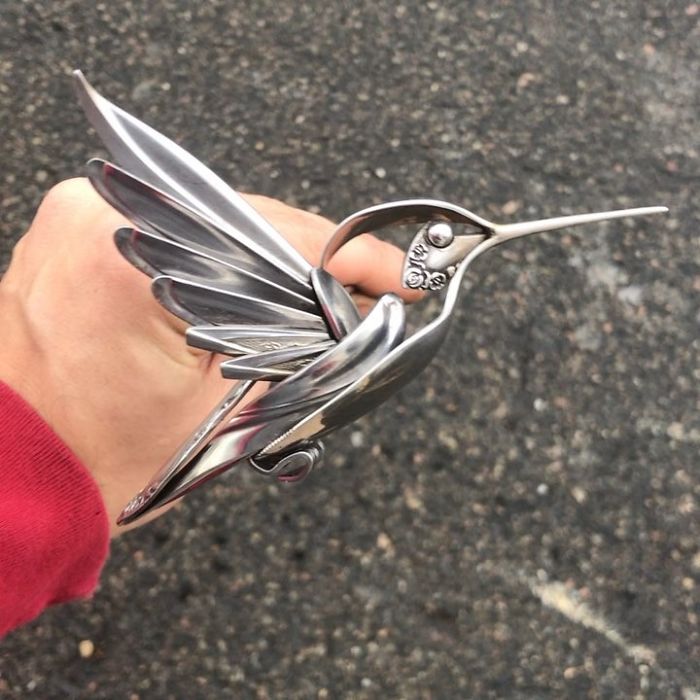 Artist Makes Sculptures With Cutlery And The Result Is Perfect