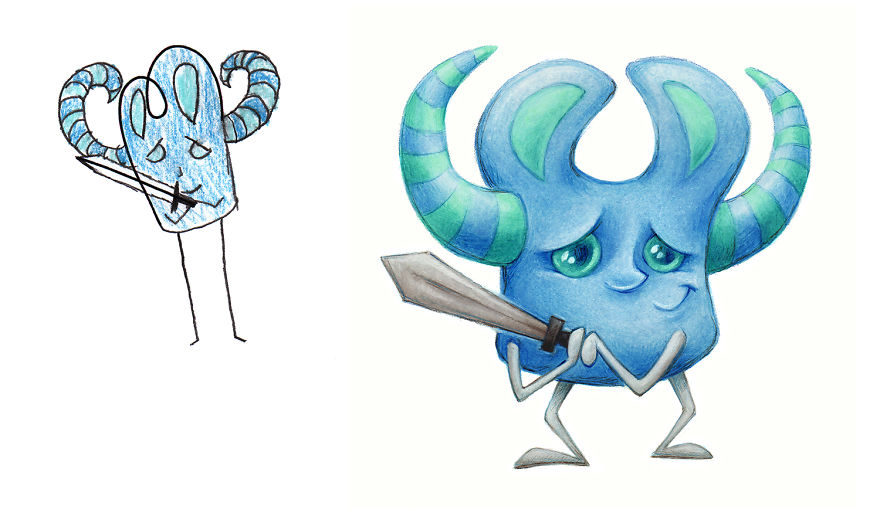 I Spent The Last 2 Years Drawing 300 Monsters Based On Kid Drawings
