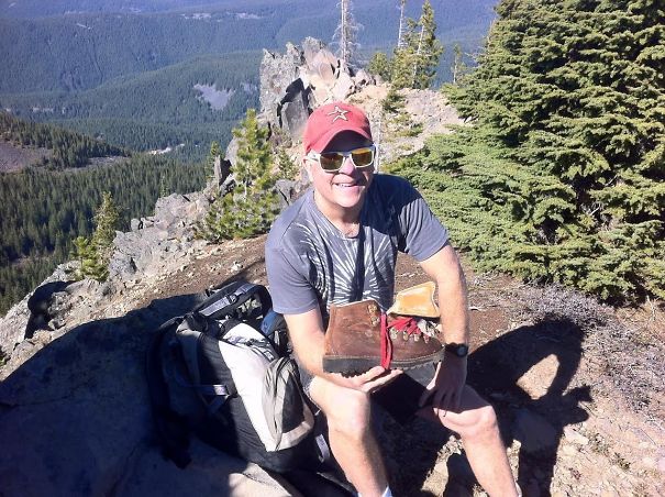 My Dad And His Friend Found The Boot That Reese Witherspoon Threw Off A Cliff During The Filming Of The Movie "Wild"