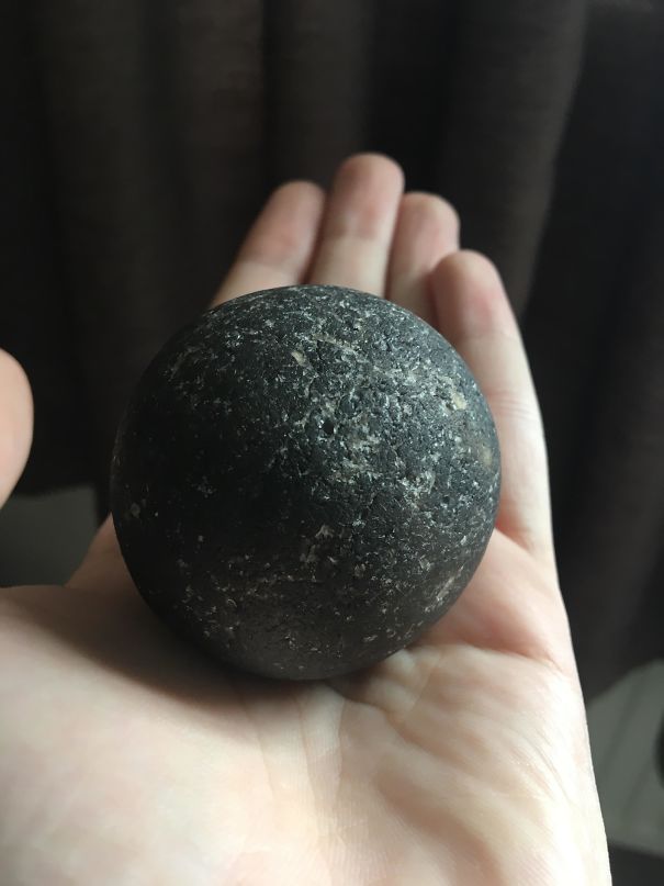 Found An Almost Perfectly Spherical Rock At The Beach