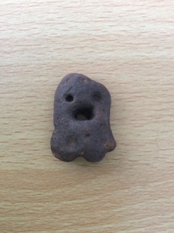 This Pebble I Found On The Beach Looks Like A Ghost