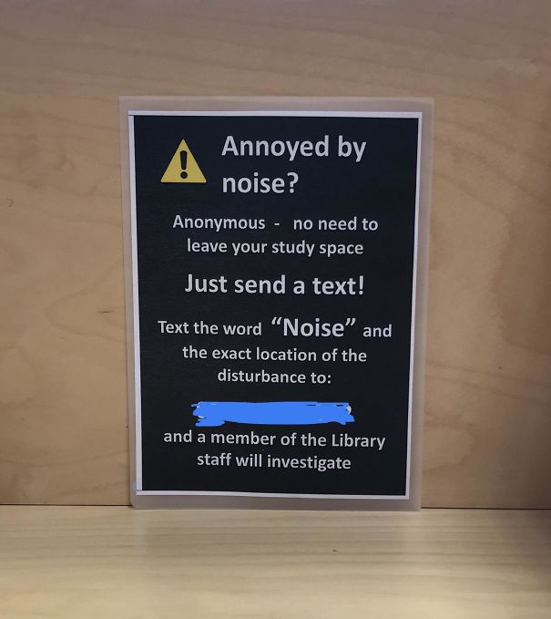 This Sign At My University With The Number For The Library Police