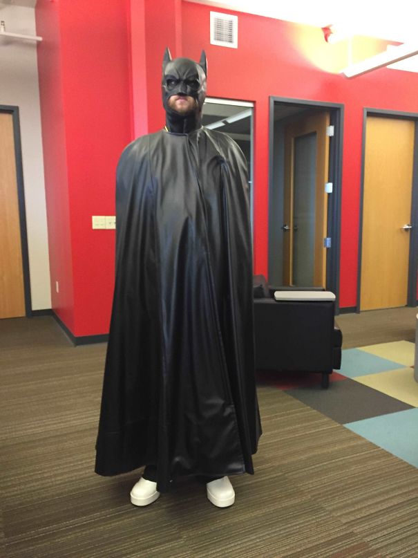 I Went To Work As Disco Batman. The Platform Shoes Are Real And Damn-Near Impossible To Manage On Stairs