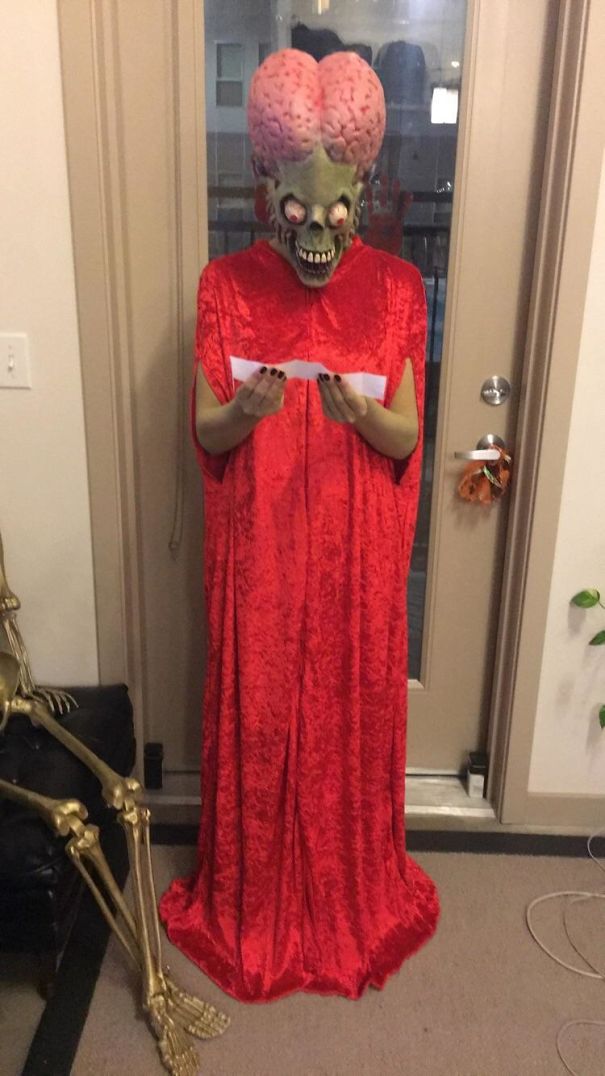 Ack Ack Ack Ack Ack Ack.... Translation: No One At The Party Knew Who I Was For Halloween