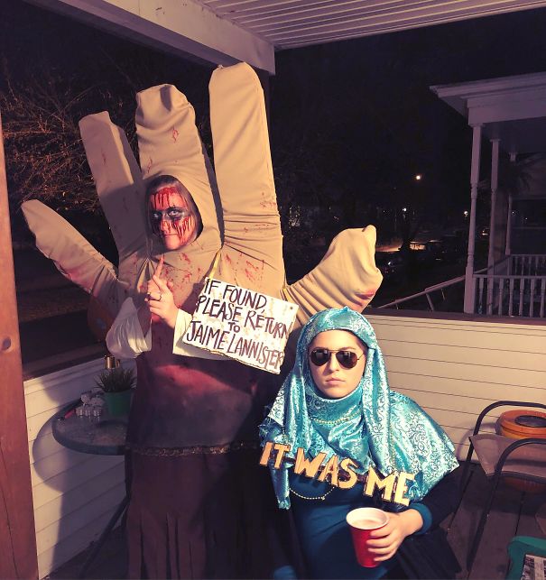 Jaime’s Hand And Lady Olenna Tyrell At A Halloween Party Last Night