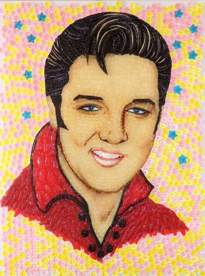 Celebrity Portraits Made Of Thousands Of Sweets