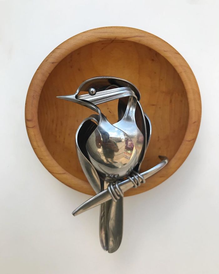 Artist Makes Sculptures With Cutlery And The Result Is Perfect