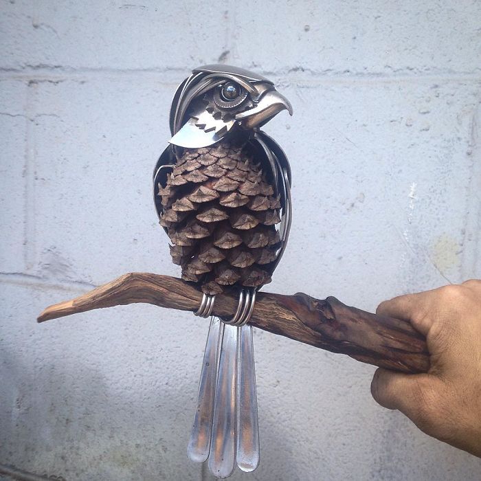 Artist Makes Sculptures With Cutlery And The Result Is Perfect