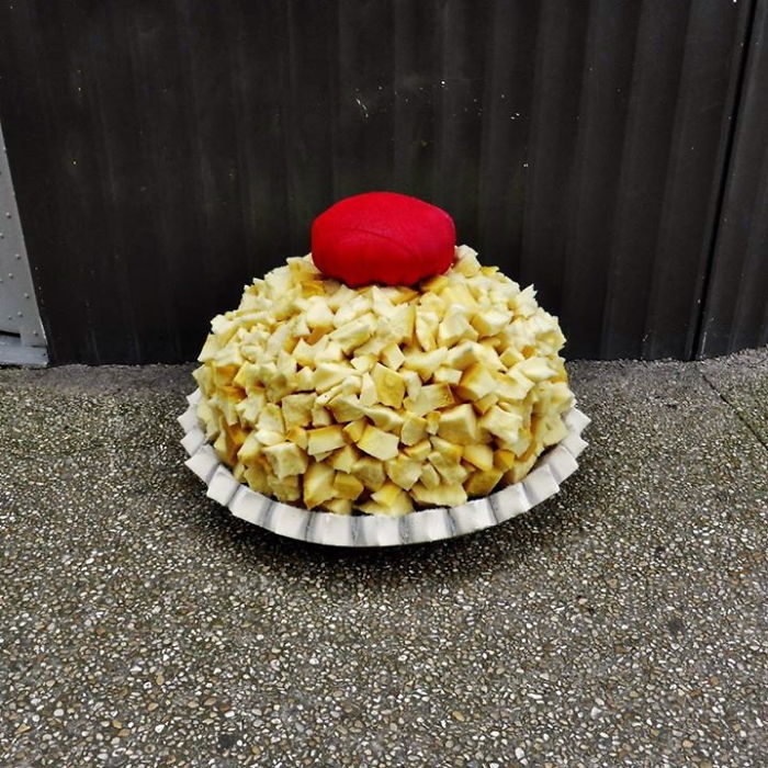 Artist Turns Abandoned Mattresses Into Food Sculptures