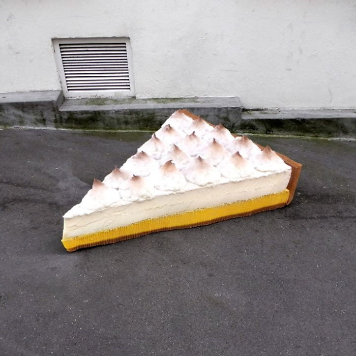 Artist Turns Abandoned Mattresses Into Food Sculptures