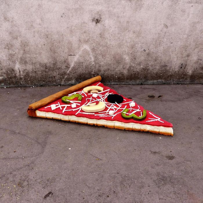 Artist Turns Abandoned Mattresses Into Food Sculptures
