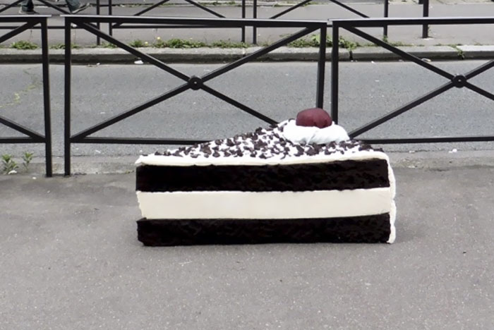 Artist Turns Abandoned Mattresses Into Food Sculptures