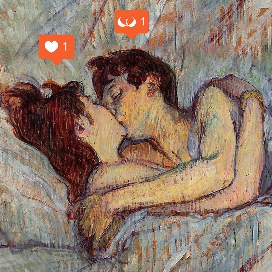 In Bed, The Kiss