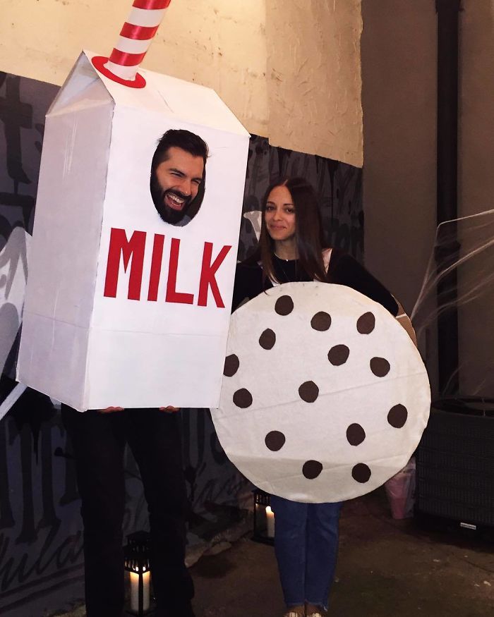 Milk: “I Expire November 1st.” Cookie: “Spoiler Alert”