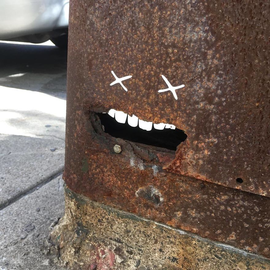 I Transform Public Objects Into Characters With Custom Designed Stickers