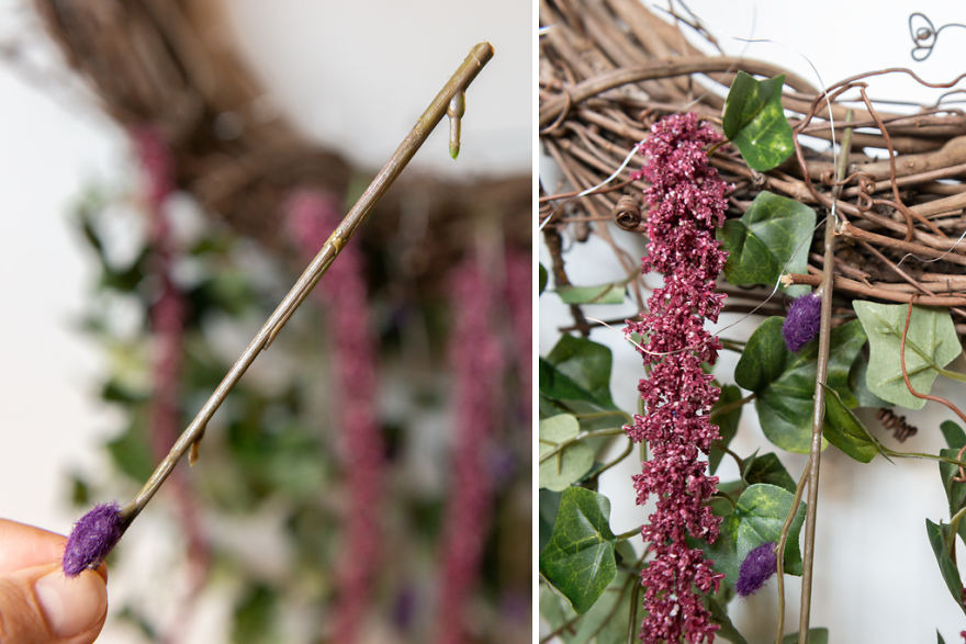 Bones & Blooms Halloween Wreath