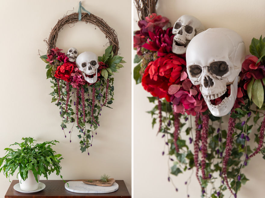Bones & Blooms Halloween Wreath Bones & Blooms Halloween Wreath