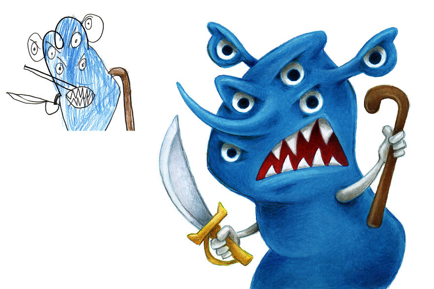 I Spent The Last 2 Years Drawing 300 Monsters Based On Kid Drawings