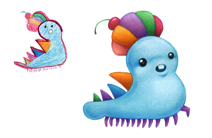 I Spent The Last 2 Years Drawing 300 Monsters Based On Kid Drawings