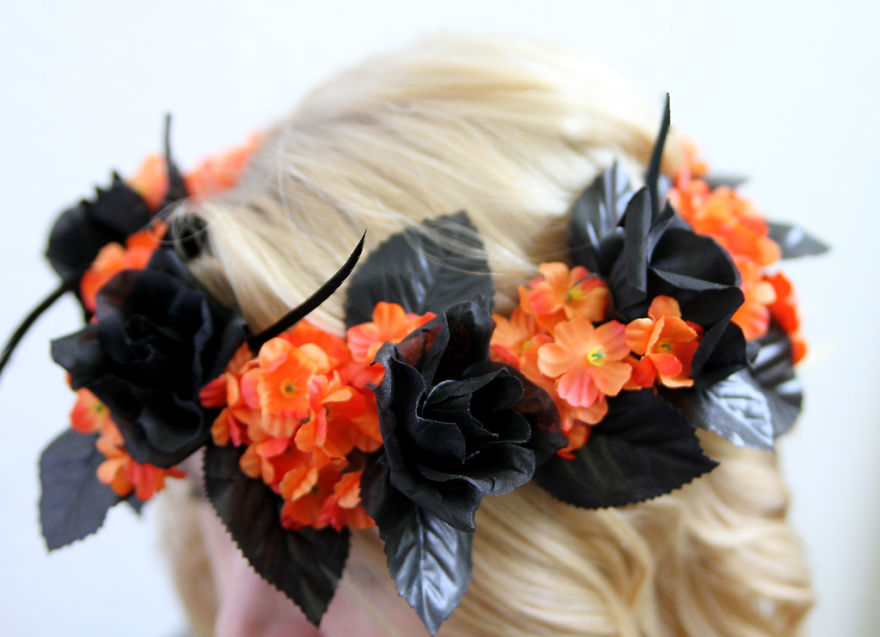 DIY Halloween Flower Crown DIY Halloween Flower Crown